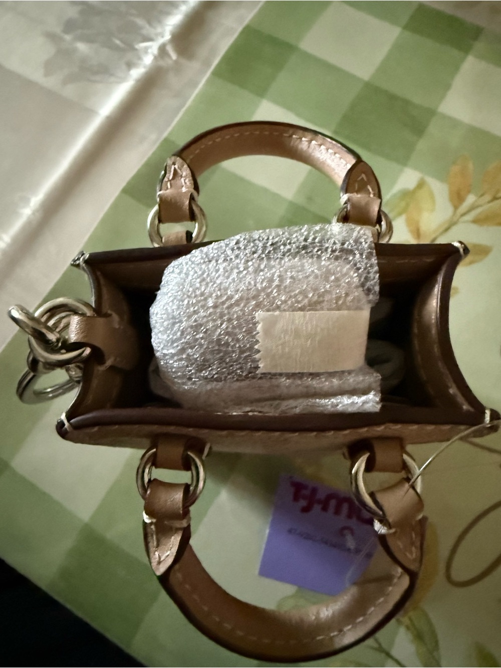 NWT Coach logo monogram Signature leather nano Mini tote charm hand bag. - Picture 5 of 13